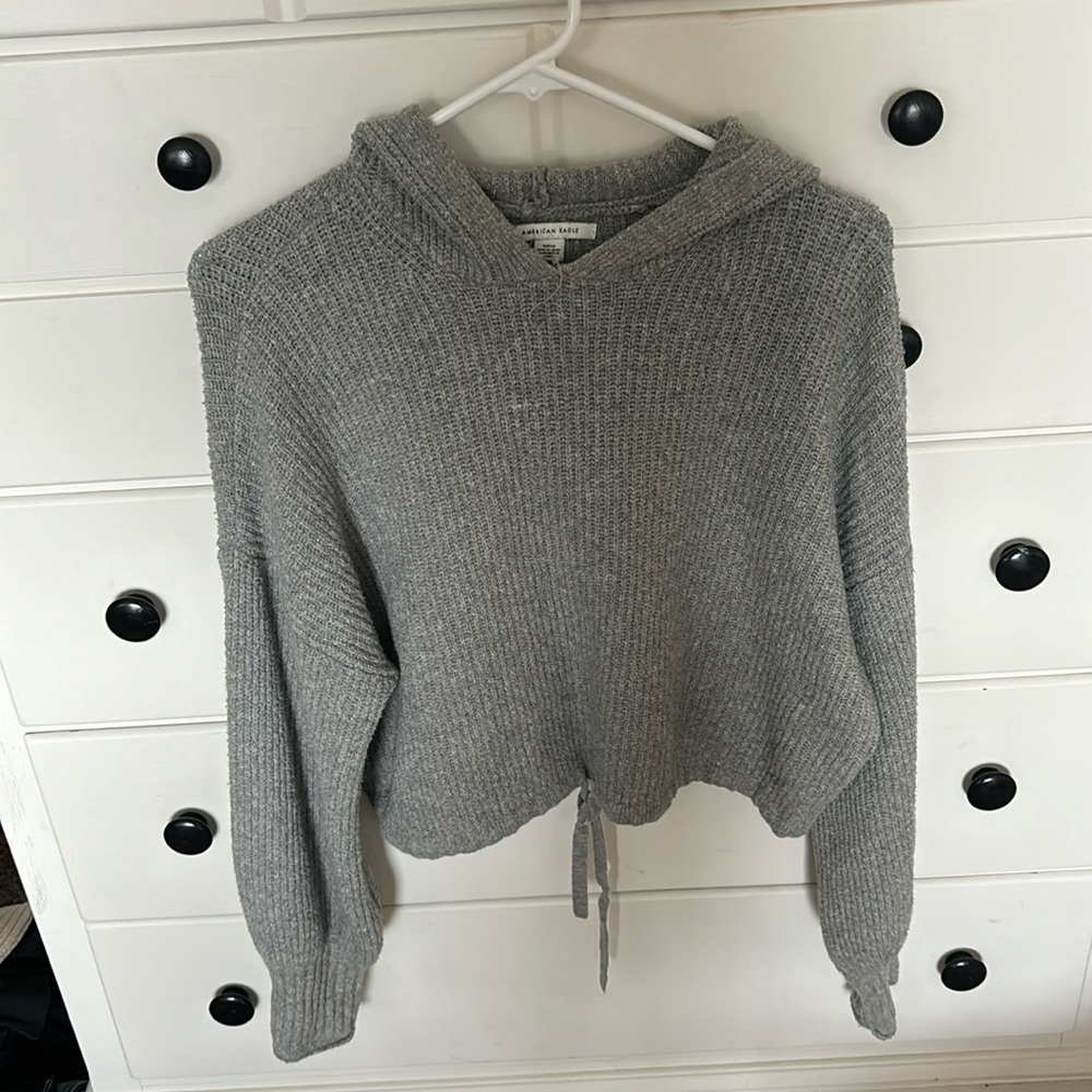 American Eagle Sweater Hoodie Gray